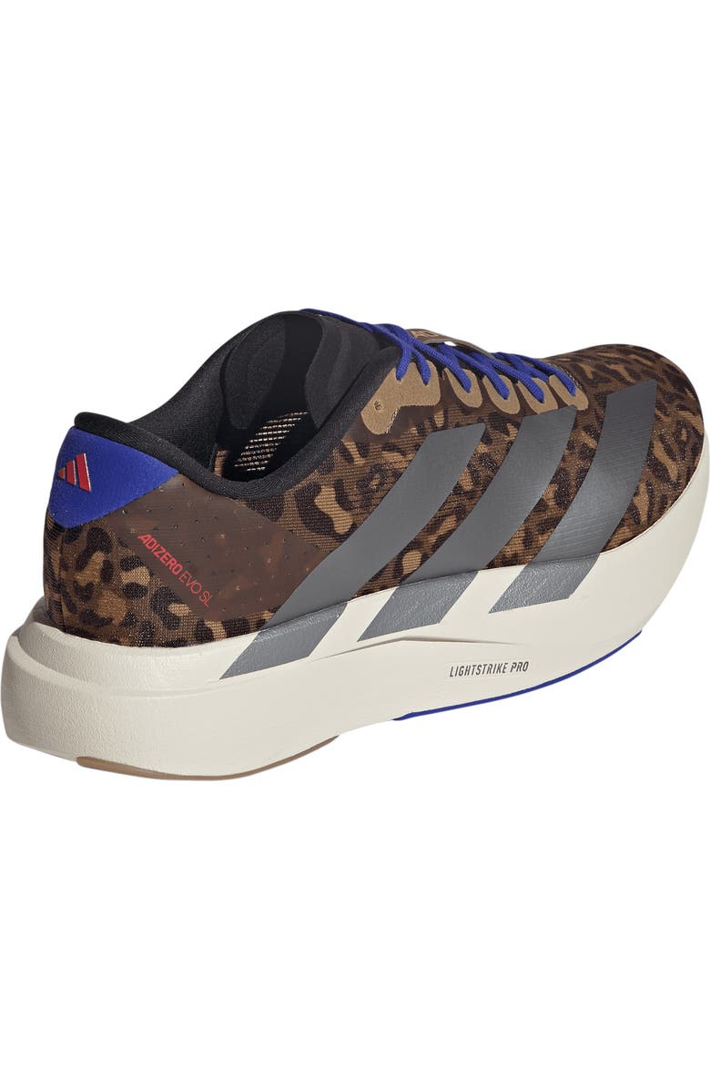 adidas Adizero Evo SL Running Shoe, Alternate, color, Preloved Brown/ Iron/ Blue