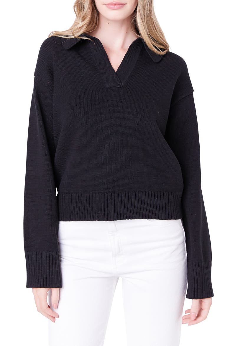 Rib Sweater, Alternate, color, BLACK