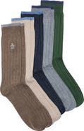 Original Penguin Assorted 5-Pack Rib Dress Socks