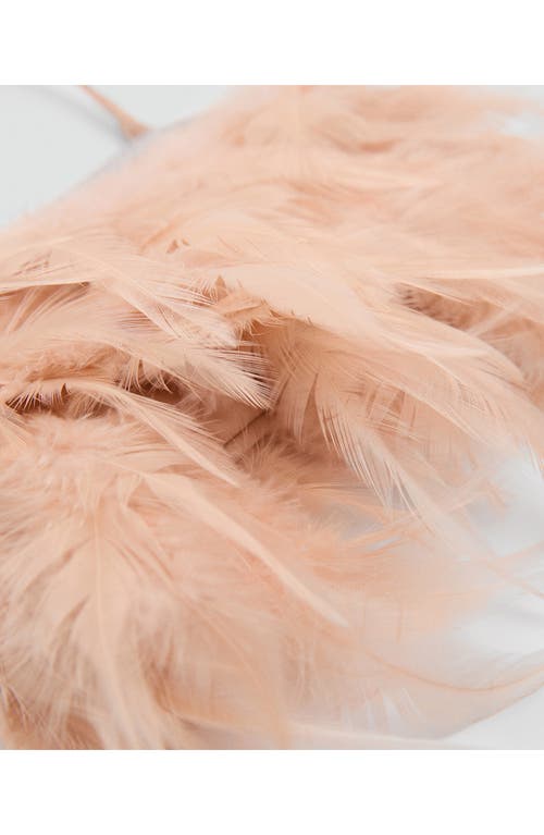 Mango Feather Frame Handbag In Blush