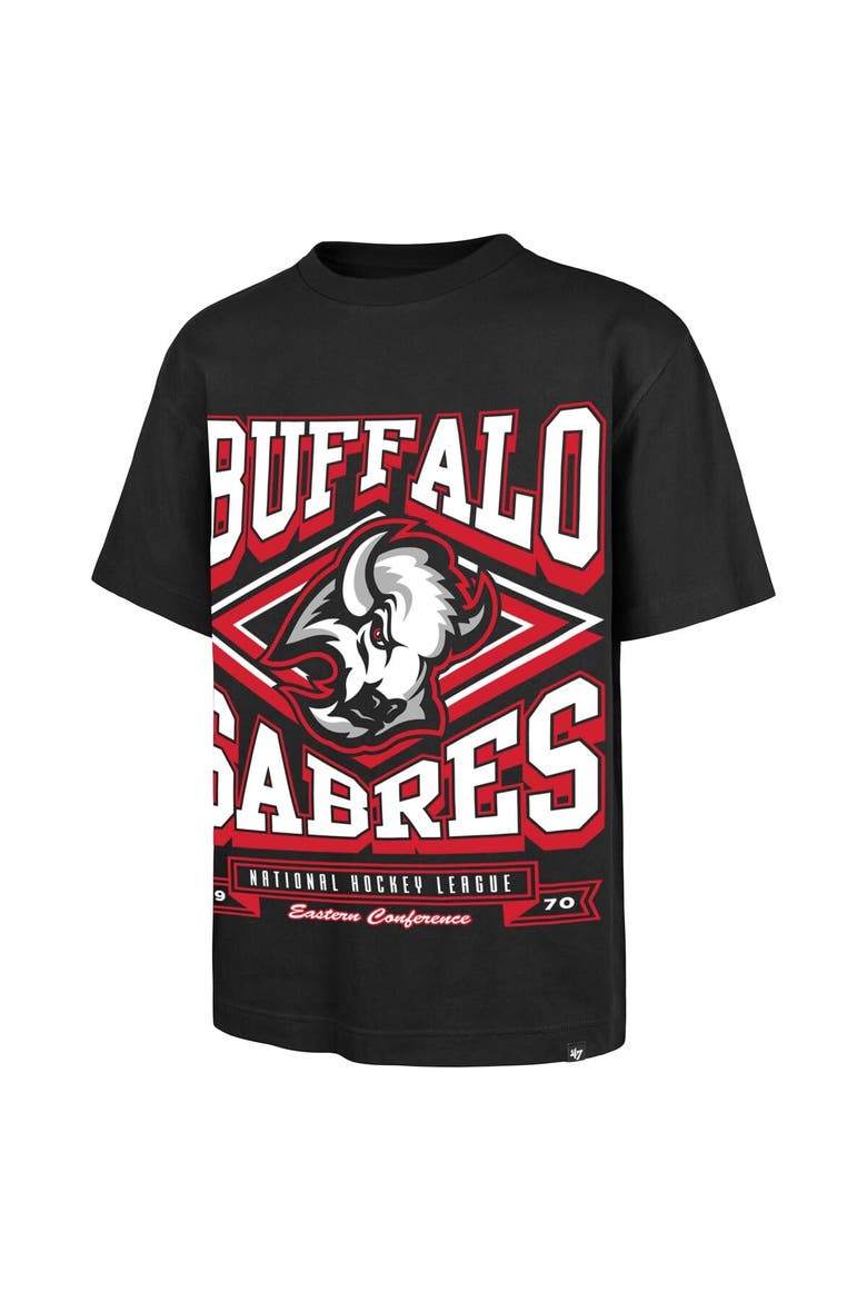 Men's '47 Black Buffalo Sabres Foundation Heater T-Shirt, Alternate, color, Black