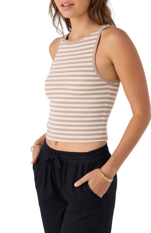 O'neill Goldyn Stripe Crop Tank In White