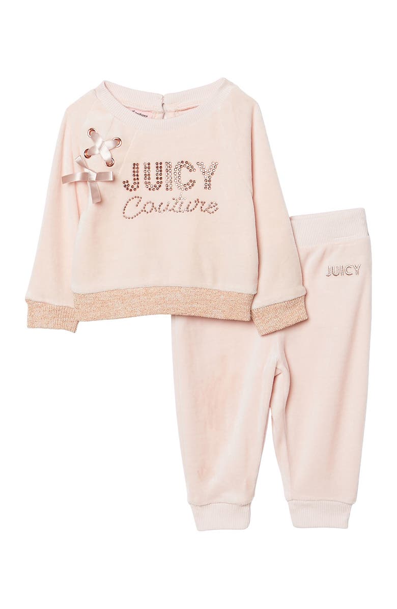 Juicy Couture Baby Girls Tracksuit, Main, color, 