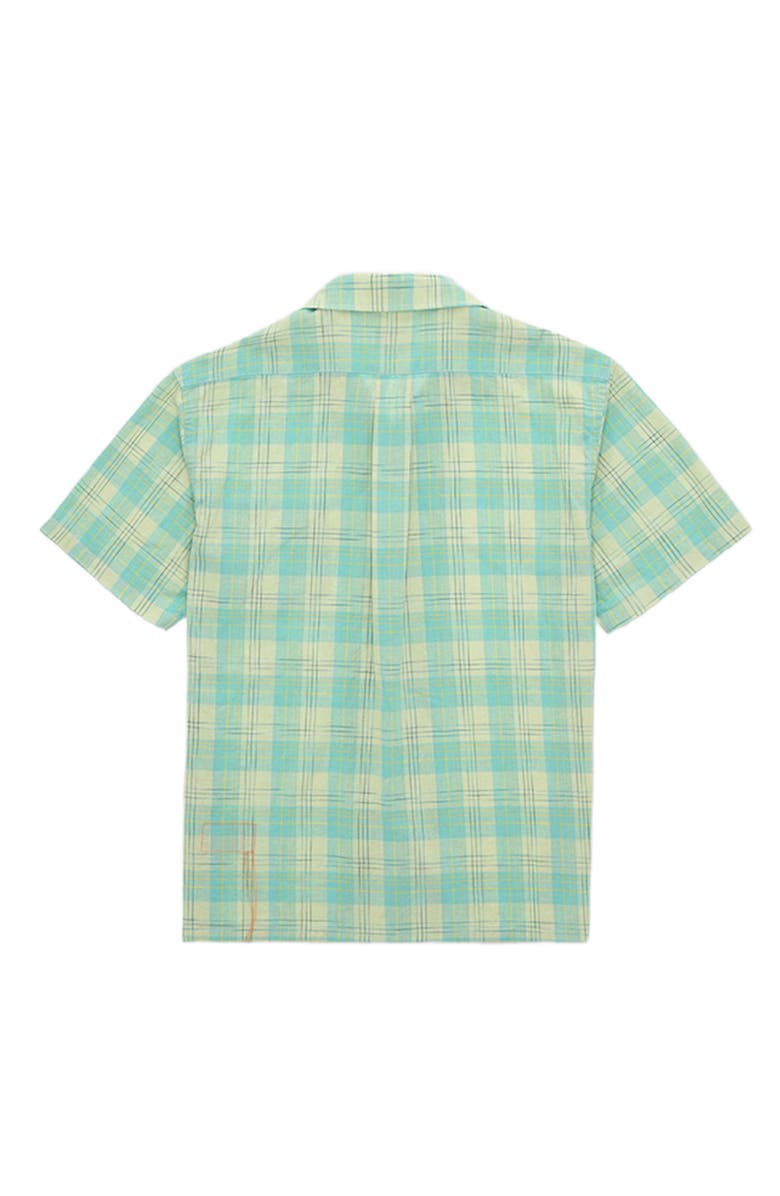 Fortela Strike Bowling Cotton Check Shirt, Alternate, color, Acquamarine