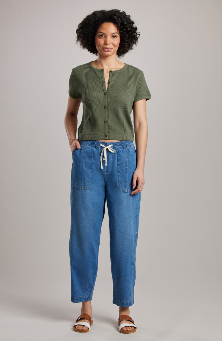 SUPPLIES BY UNIONBAY Bryce Barrel Leg Pants, Alternate, color, Tofino Blue