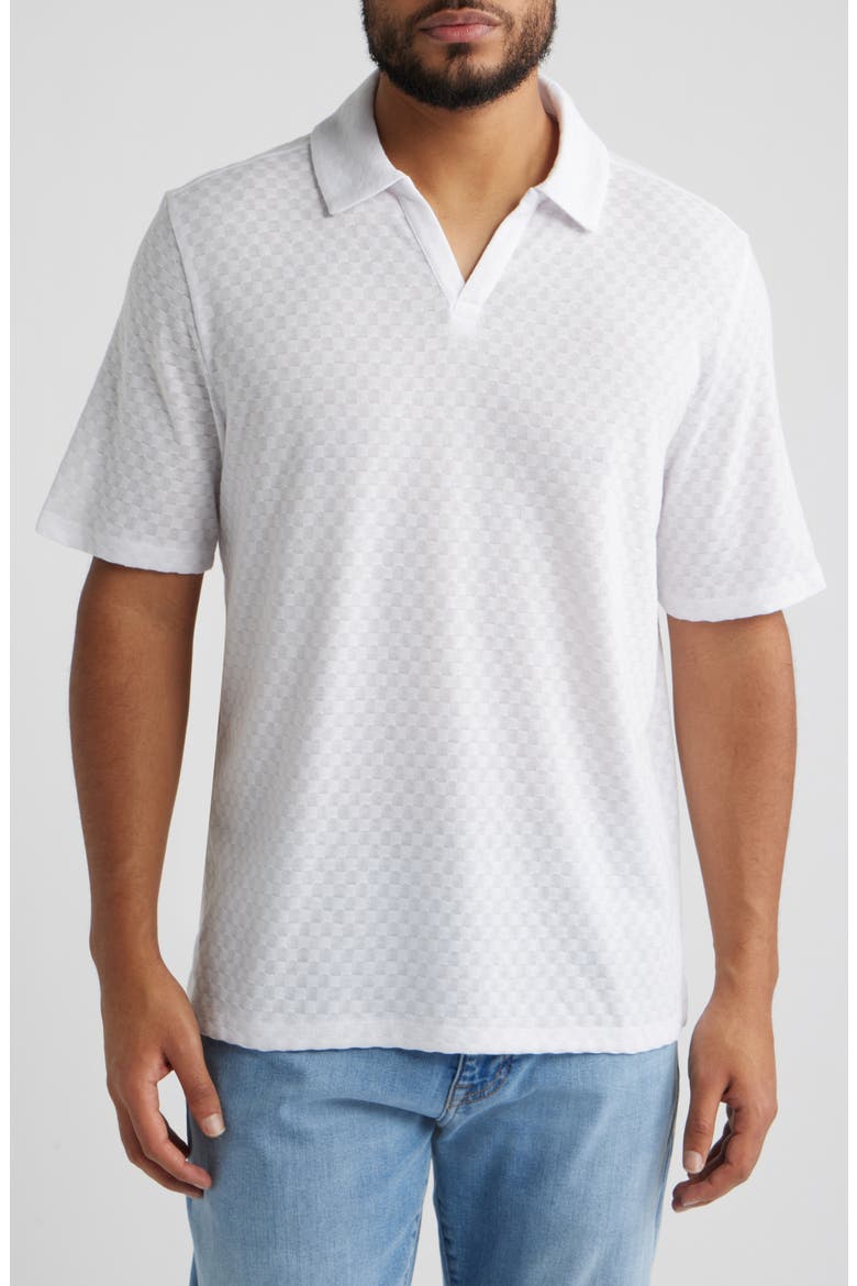Sedona Performance Polo, Main, color, WHITE BASKETWEAVE