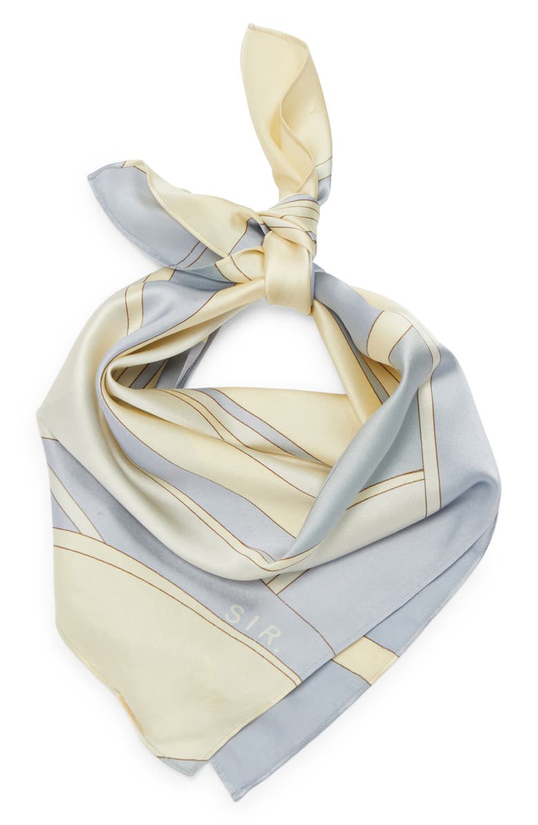 SIR Adrianna Abstract Print Silk Scarf, Main, color, 