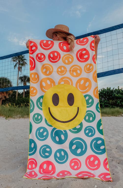 Katydid Happy Face Quick Dry Beach Towel