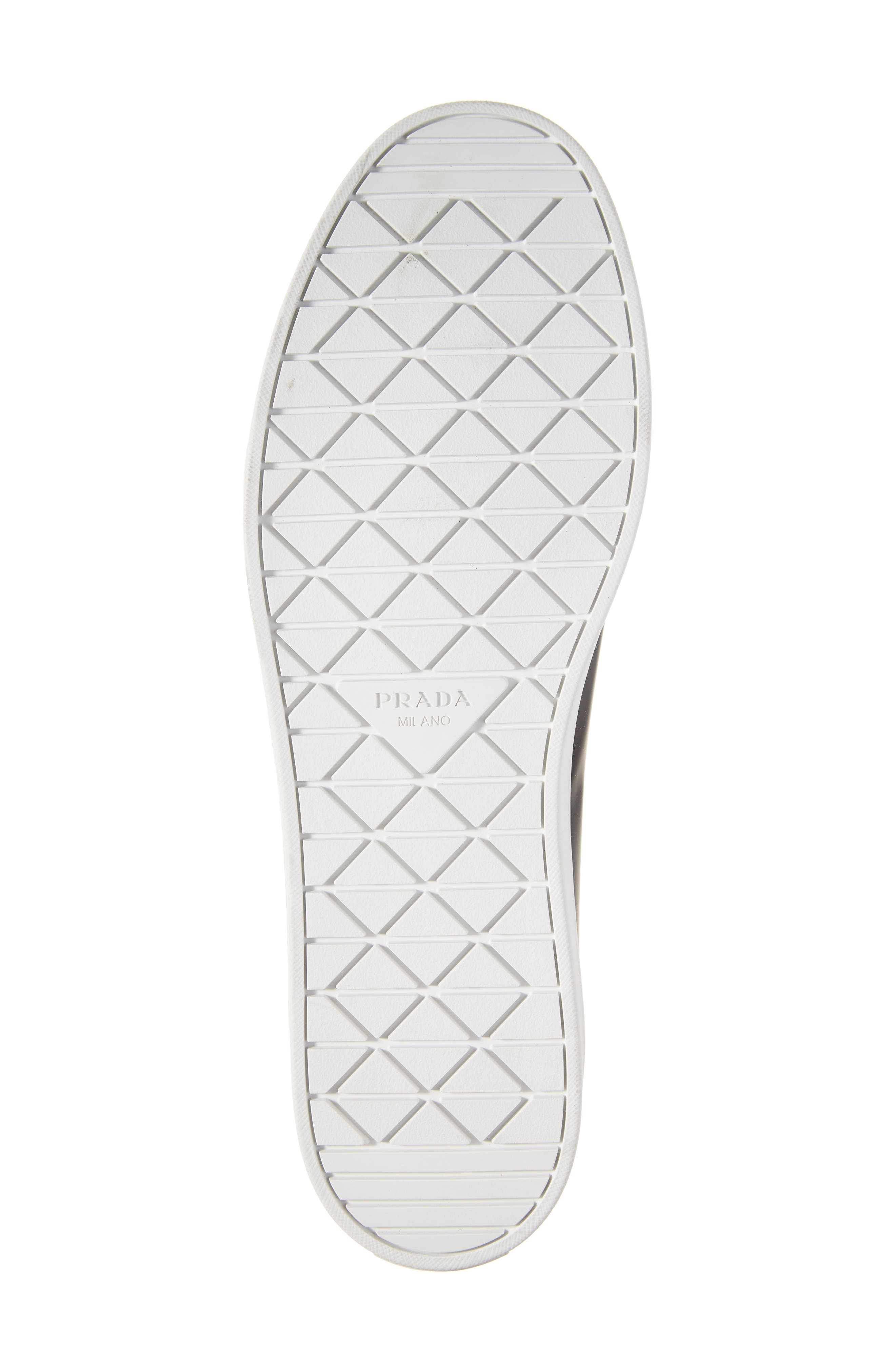 Prada Lane Triangle Logo Low Top Leather Sneaker, Alternate, color, 
