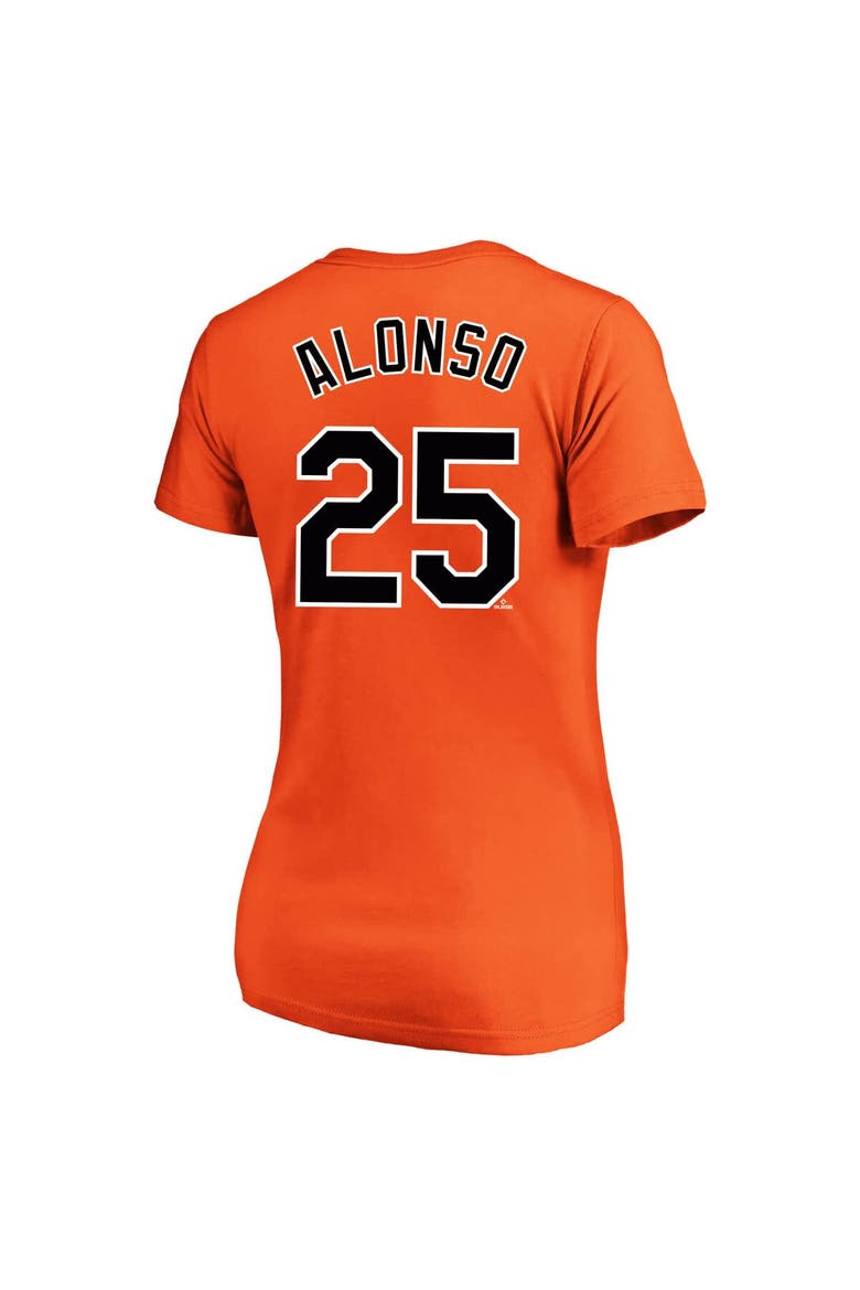 Women's Profile Pete Alonso Orange Baltimore Orioles Plus Size Name & Number V-Neck T-Shirt, Alternate, color, Orange