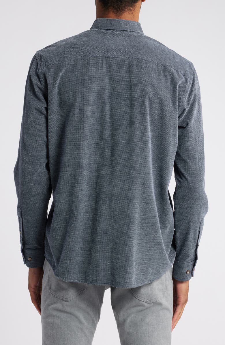 Johnston & Murphy Texture Cotton Button-Down Shirt, Alternate, color, 