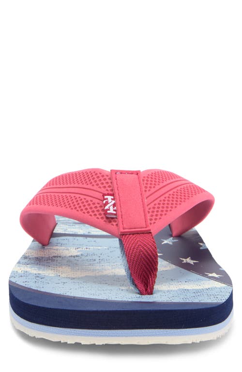 Izod T-shirt Print Flip Flop In Red
