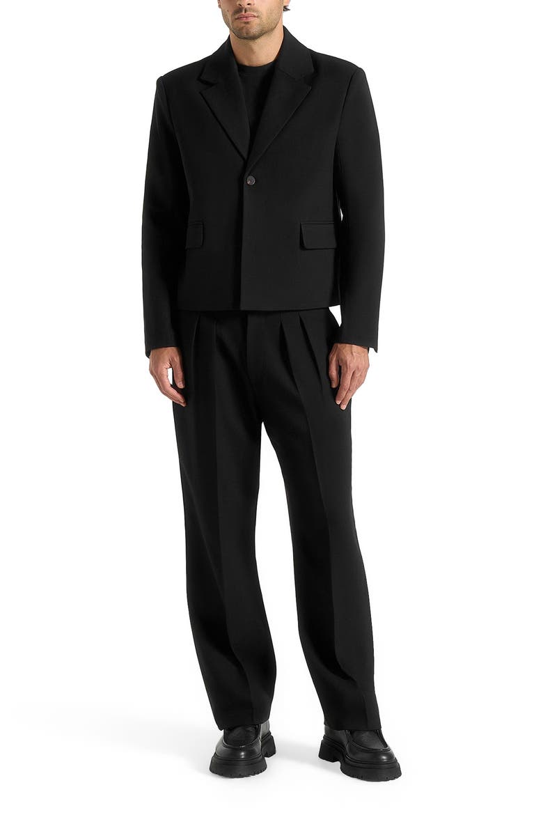 Silas Tailored Cropped Blazer, Alternate, color, Black