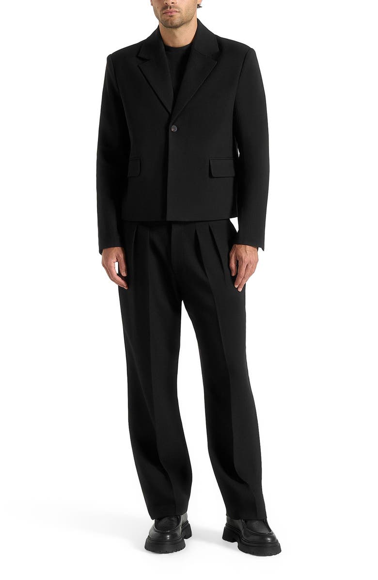 Manière De Voir Silas Tailored Cropped Blazer, Alternate, color, Black