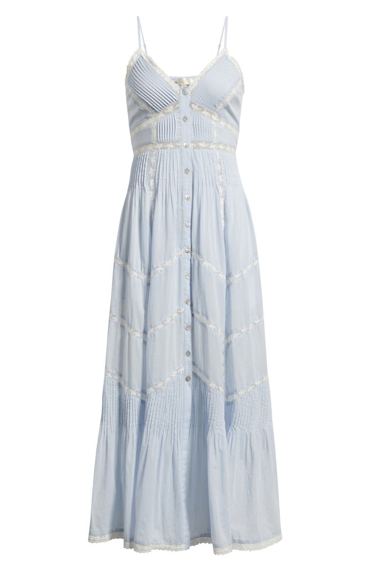 esilda heritage cotton midi dress Esilda Lace Trim Cotton Dress (Women)