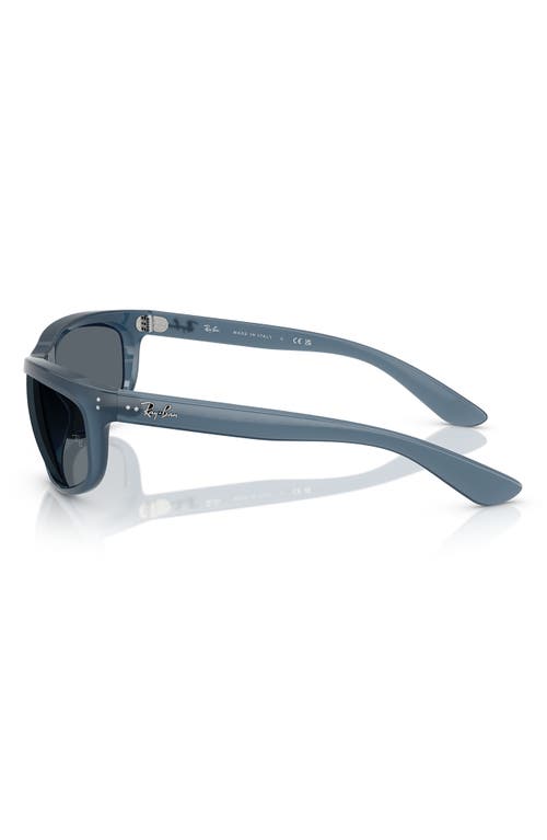 Ray Ban Ray-ban 62mm Oversize Rectangular Sunglasses In Dark Blue