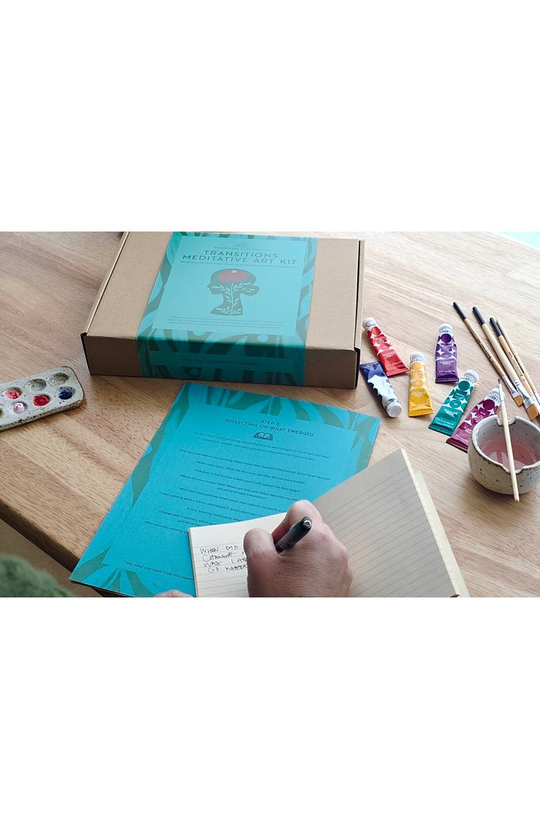 Breathe People Transitions Meditative Art Kit, Alternate, color, Teal