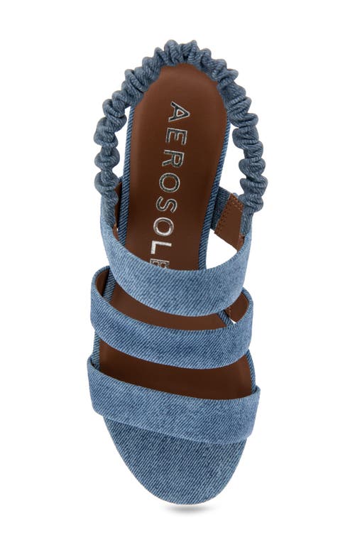 Shop Aerosoles Clarissa Slingback Sandal In Blue Jean Suede