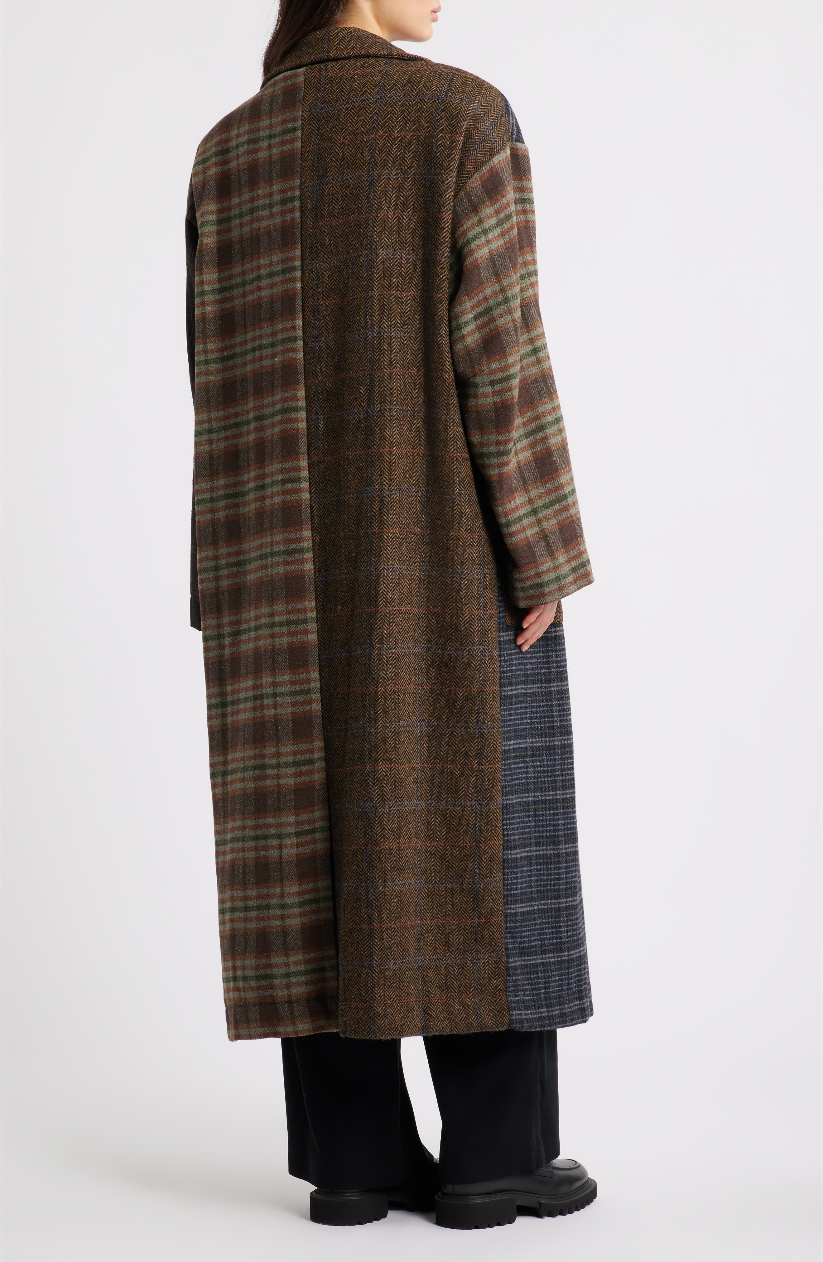 Risk Something Longline Plaid Coat - image 2