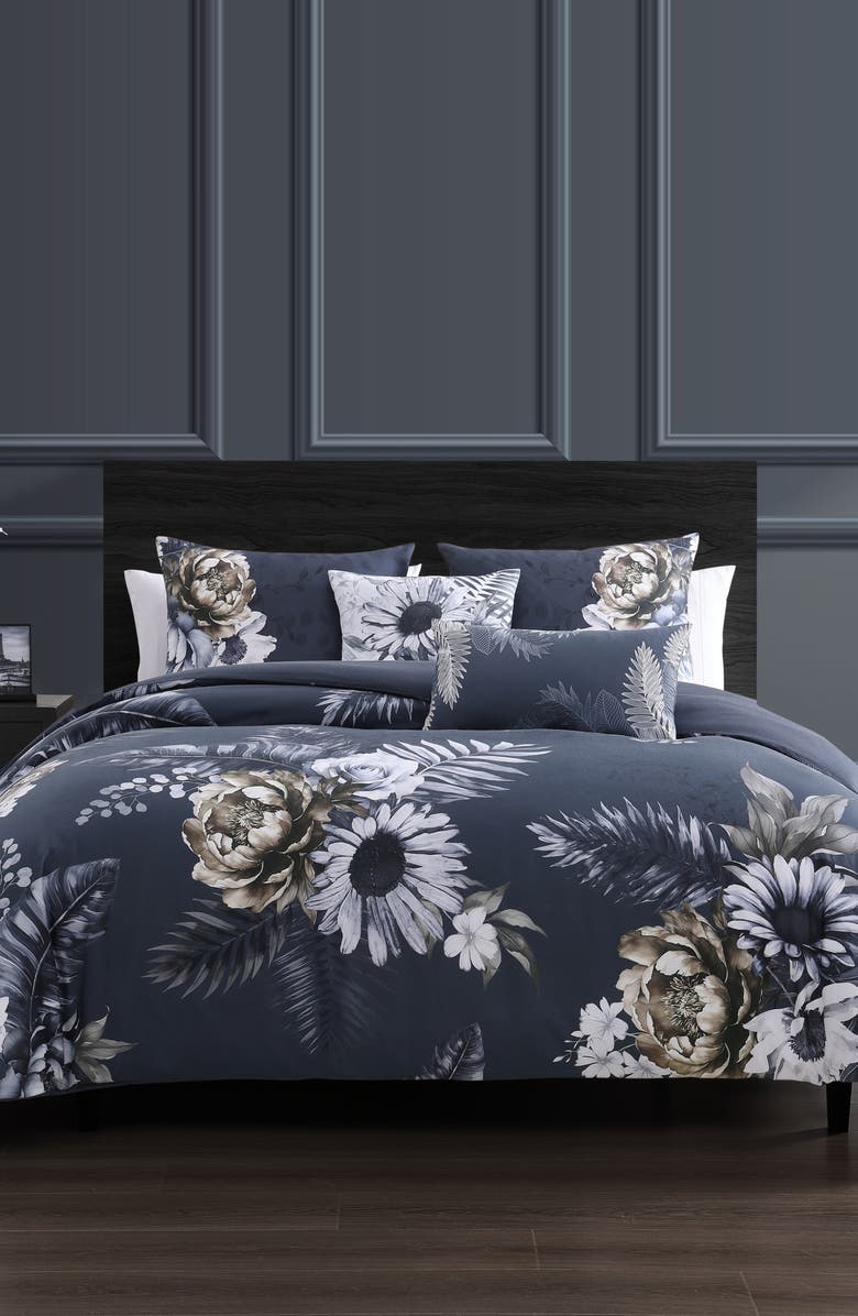 Bebejan Forget Me Not 5-Piece Reversible Comforter Set, Alternate, color, Blue