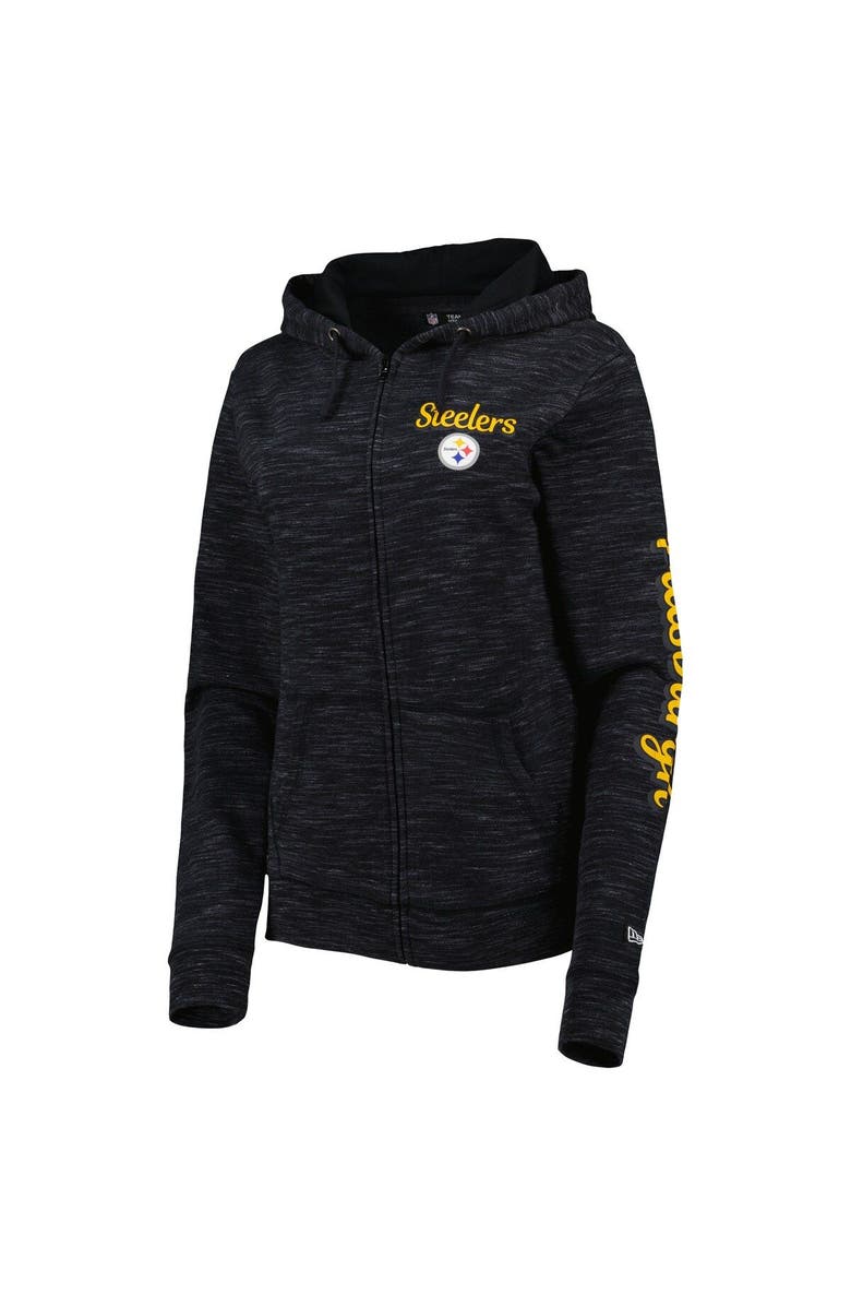 New Era Women's New Era Black Pittsburgh Steelers Reverse Full-Zip Hoodie, Alternate, color, 