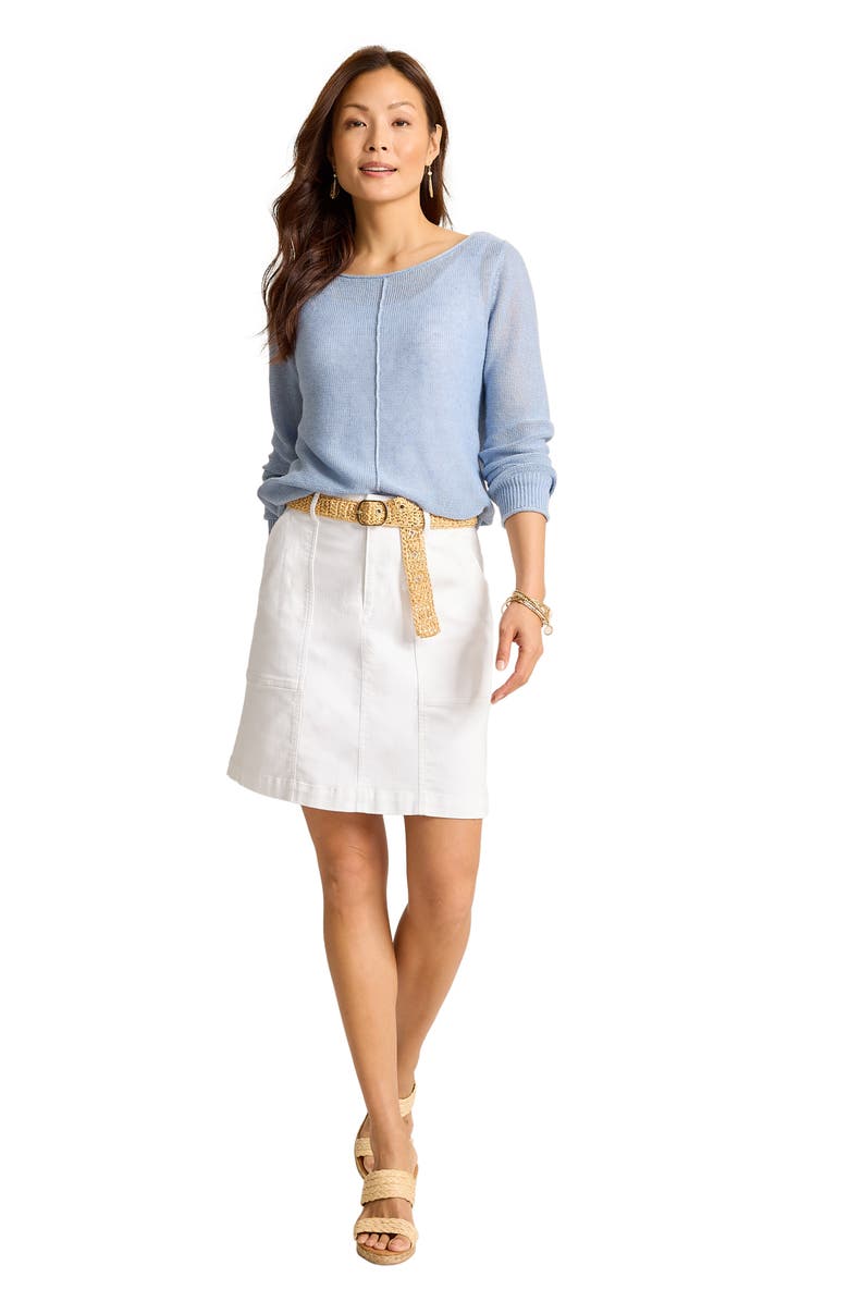 Tommy Bahama Ella Cotton Blend Field Skirt, Alternate, color, Sugar Wash