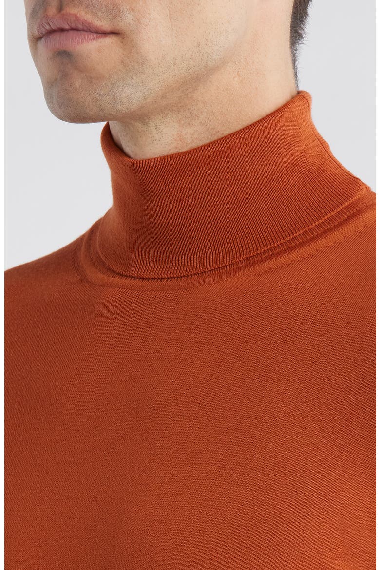 Musso Wool Turtleneck Sweater, Alternate, color, DARK ORANGE