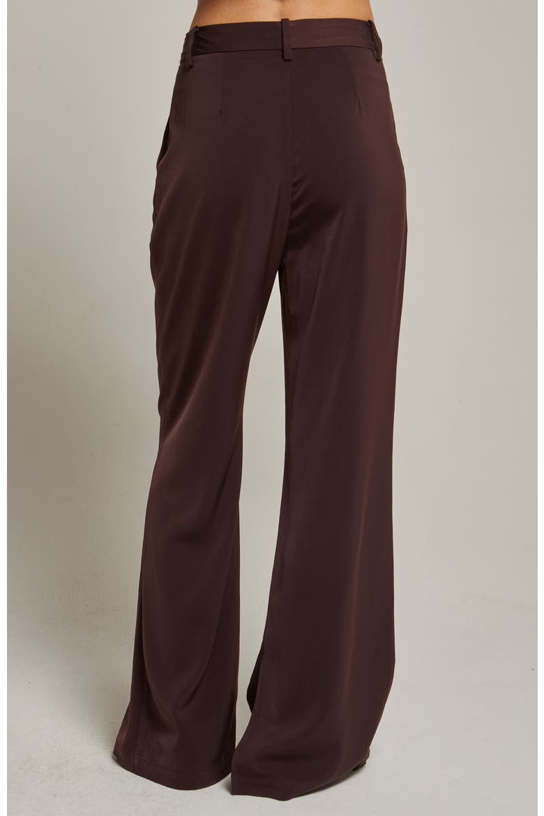 Silky Wide Leg Trousers, Alternate, color, Merlot