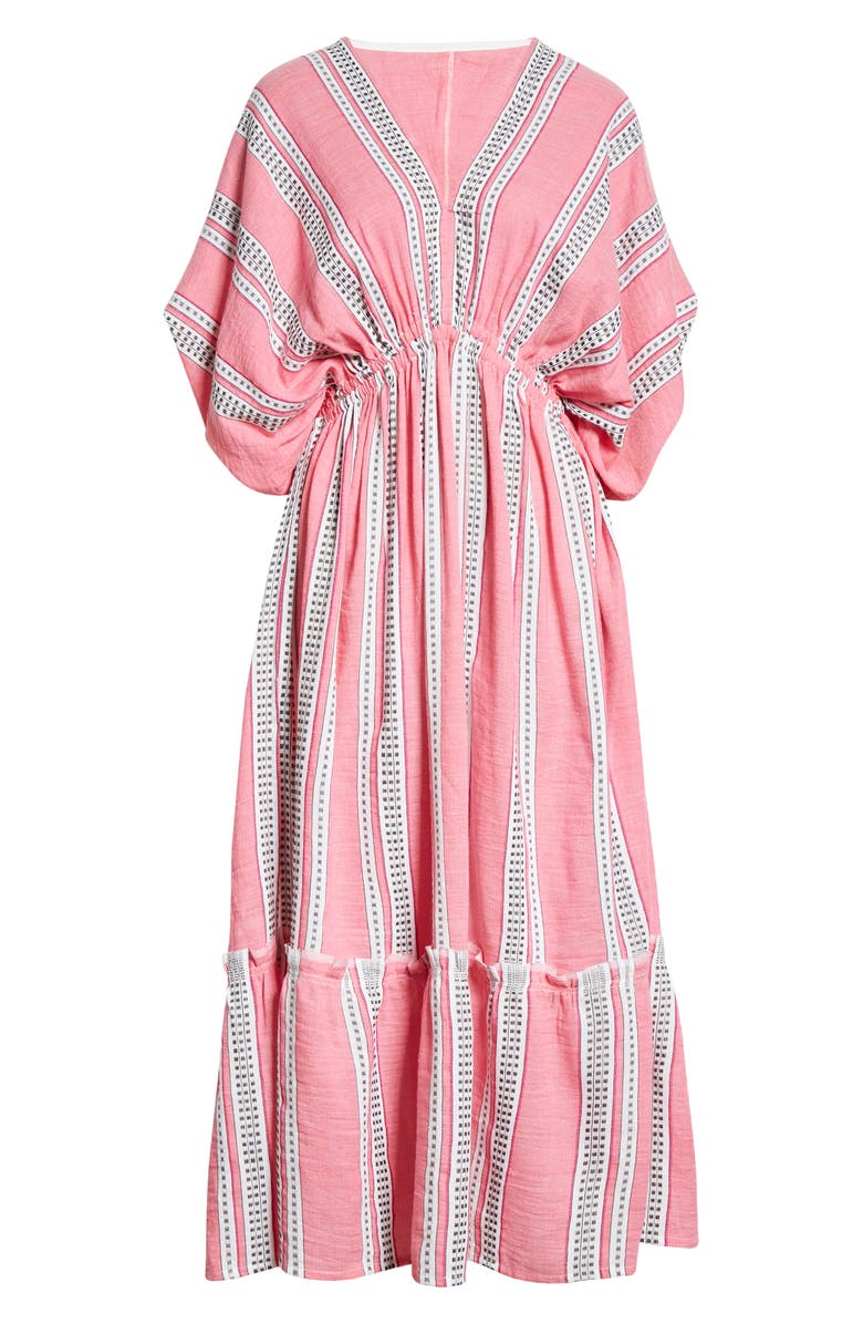 lemlem Amira Stripe Cotton Blend Cover-Up Dress, Alternate, color, 