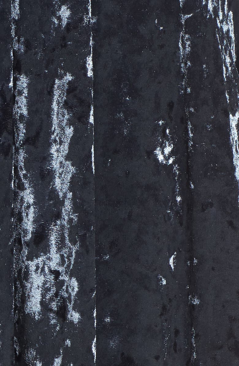 Leith Crop Wide Leg Velour Pants, Alternate, color, Navy India Ink