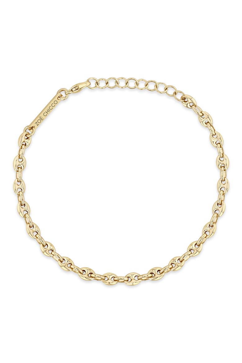 Puffed Mariner Chain Bracelet, Main, color, 14K YELLOW GOLD