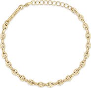 Zoë Chicco Puffed Mariner Chain Bracelet