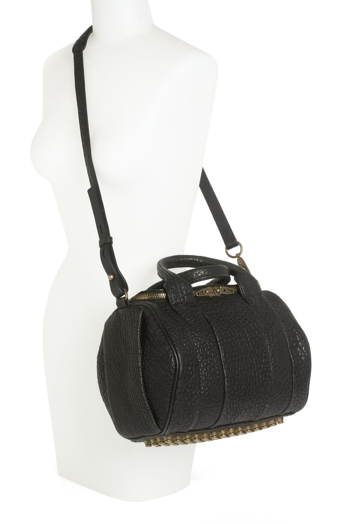 Alexander Wang 'Rockie - Antique Brass' Leather Crossbody Satchel, Alternate, color, 