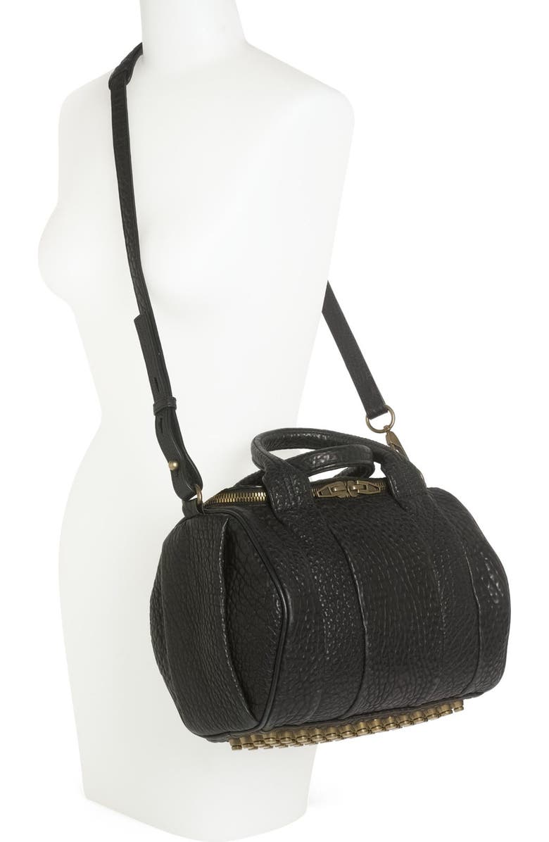 Alexander Wang 'Rockie - Antique Brass' Leather Crossbody Satchel, Alternate, color,