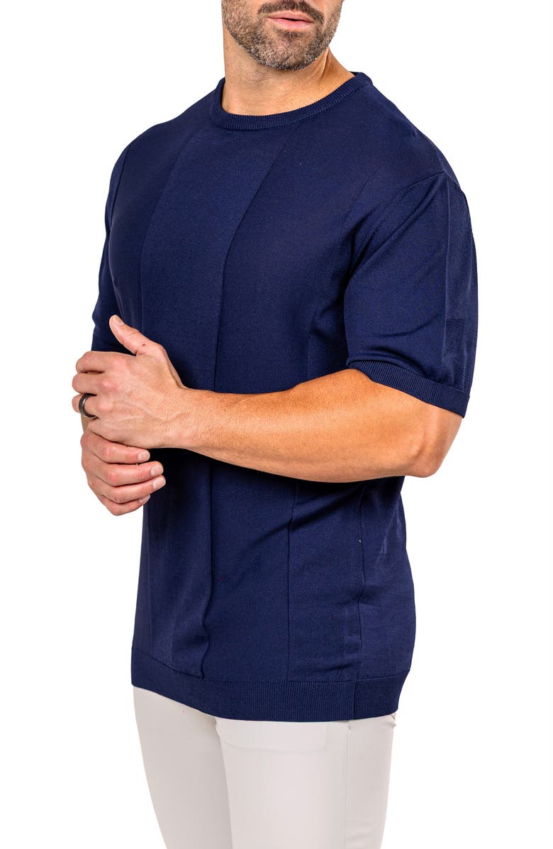 Maceoo Marthy Blue Crewneck, Alternate, color,