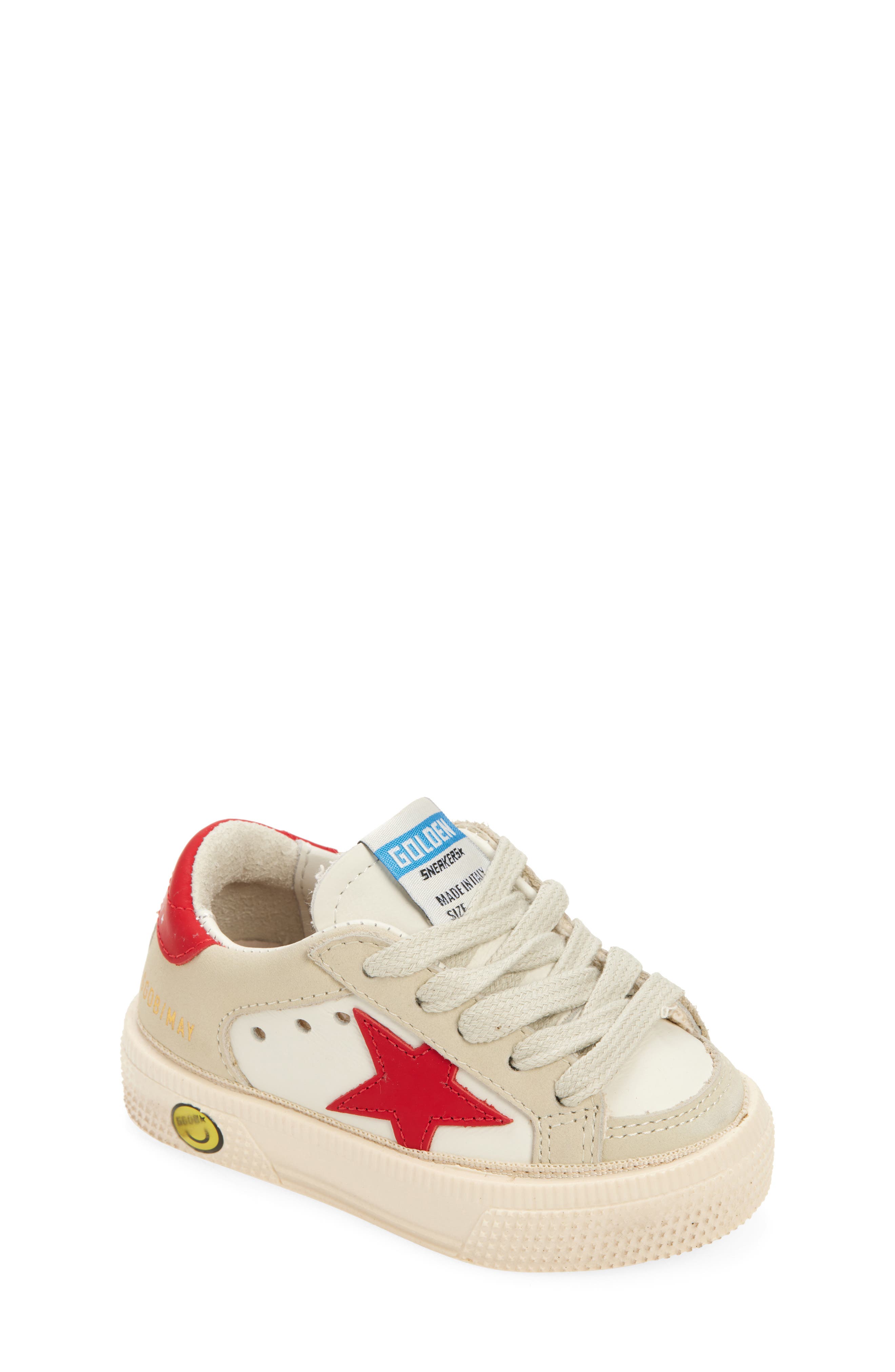 Golden Goose Kids' May School Leather Sneaker, Main, color, 