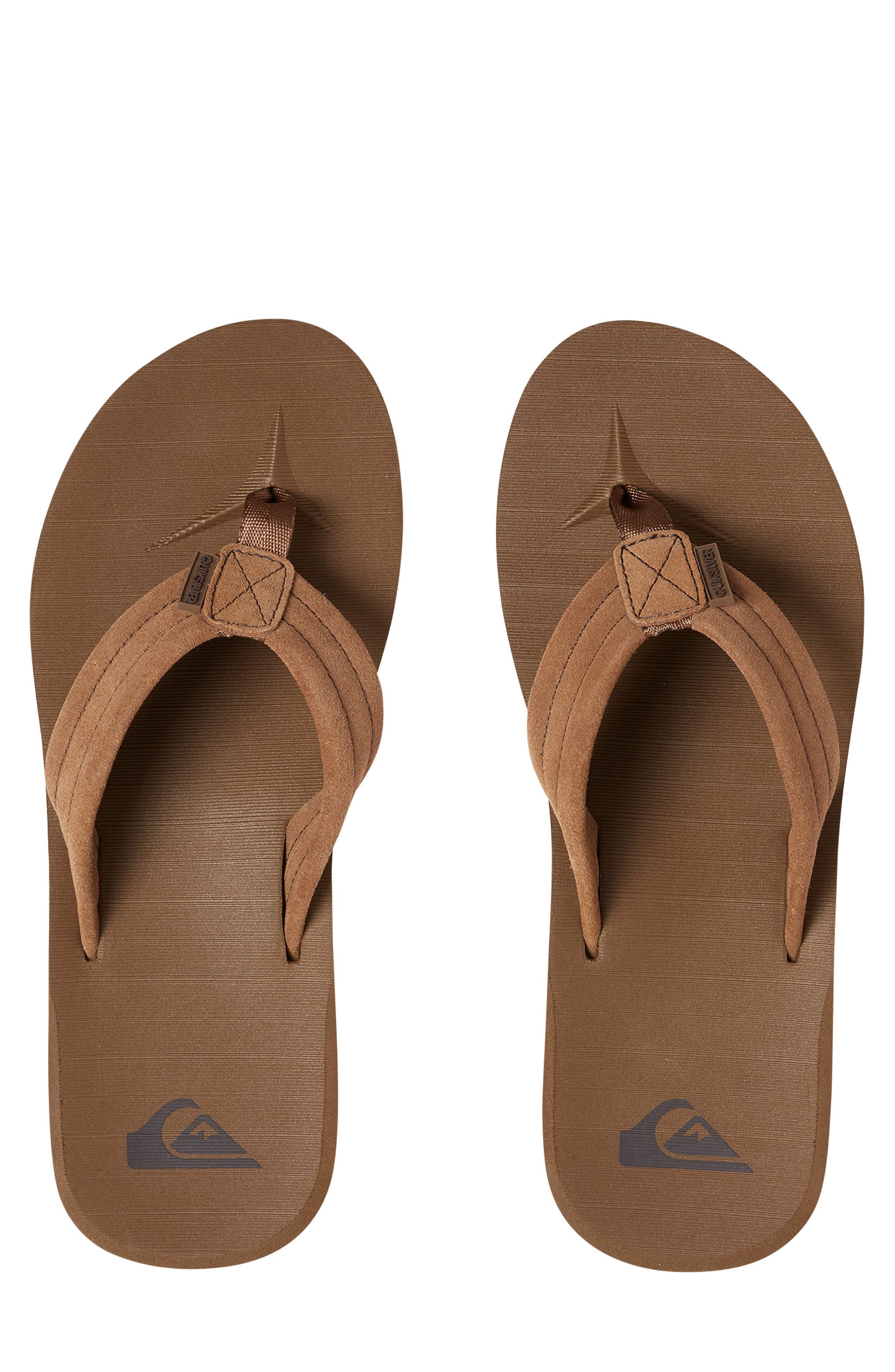 Carver Suede Flip Flop, Alternate, color, BEIGE
