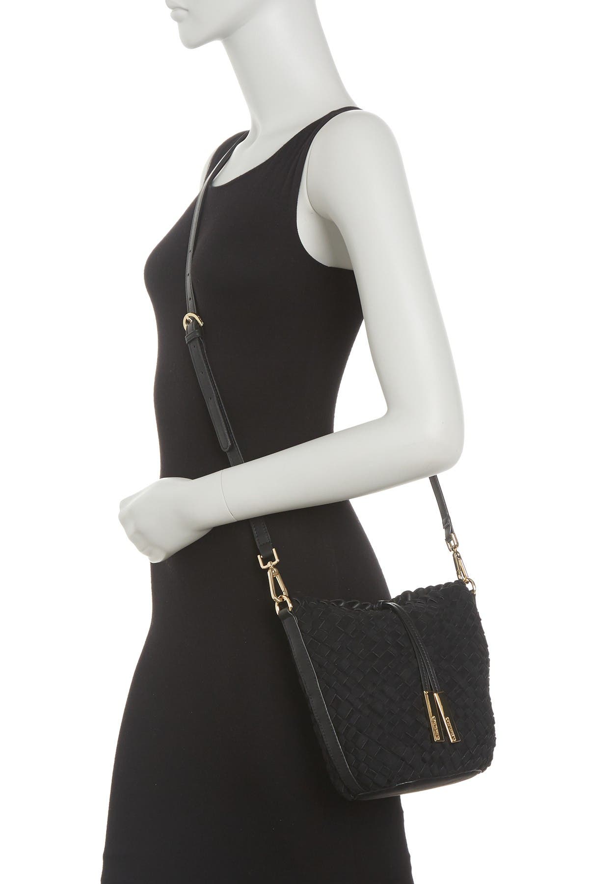 Calvin Klein Naomi Woven North/South Crossbody, Alternate, color, 