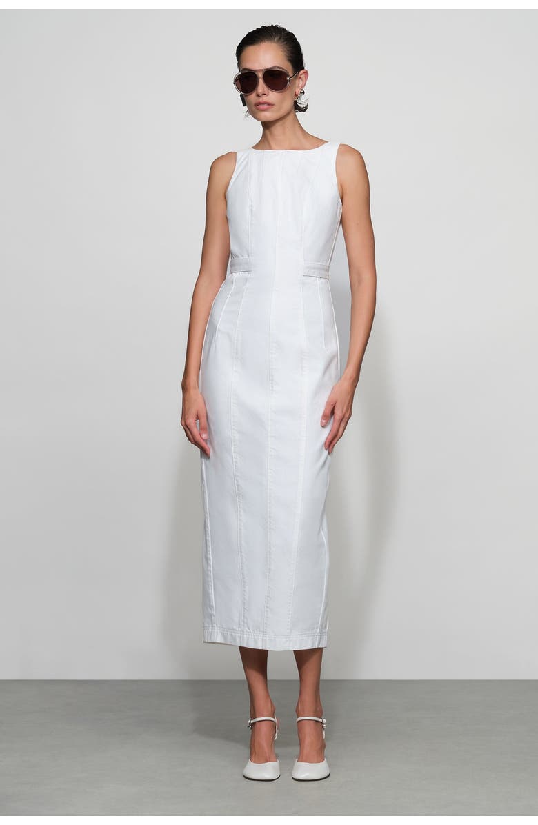 Et Ochs Farley Denim Midi Dress, Alternate, color, White