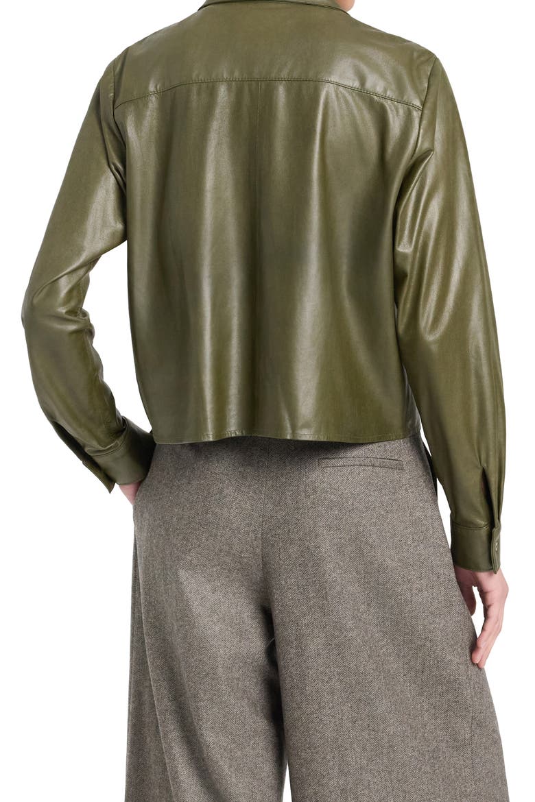 Tied Up in You Leather Shirt, Alternate, color, BEETLE