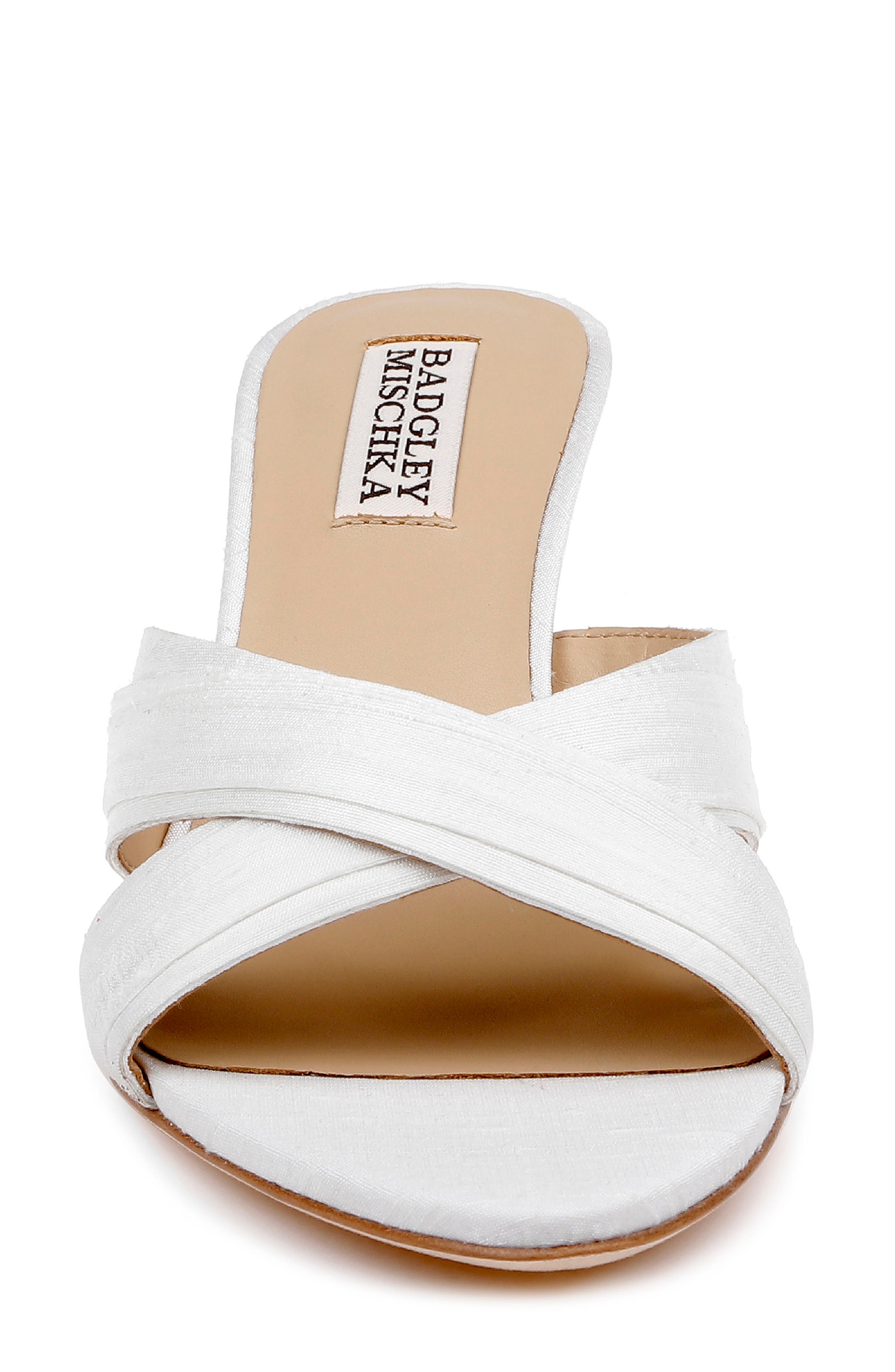 Badgley Mischka Collection Xania Sandal, Alternate, color, Ivory Silk