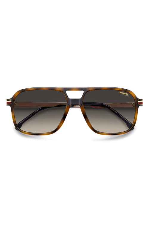 Carrera Eyewear 390/s 59mm Gradient Rectangular Sunglasses In Brown
