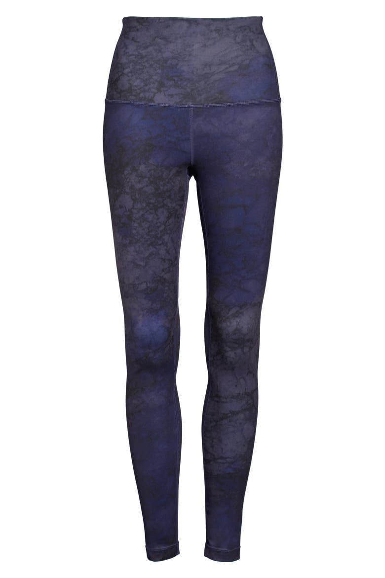 Renew Print Ultrahigh Waist Leggings, Alternate, color, BLUE MARBLED PRINT
