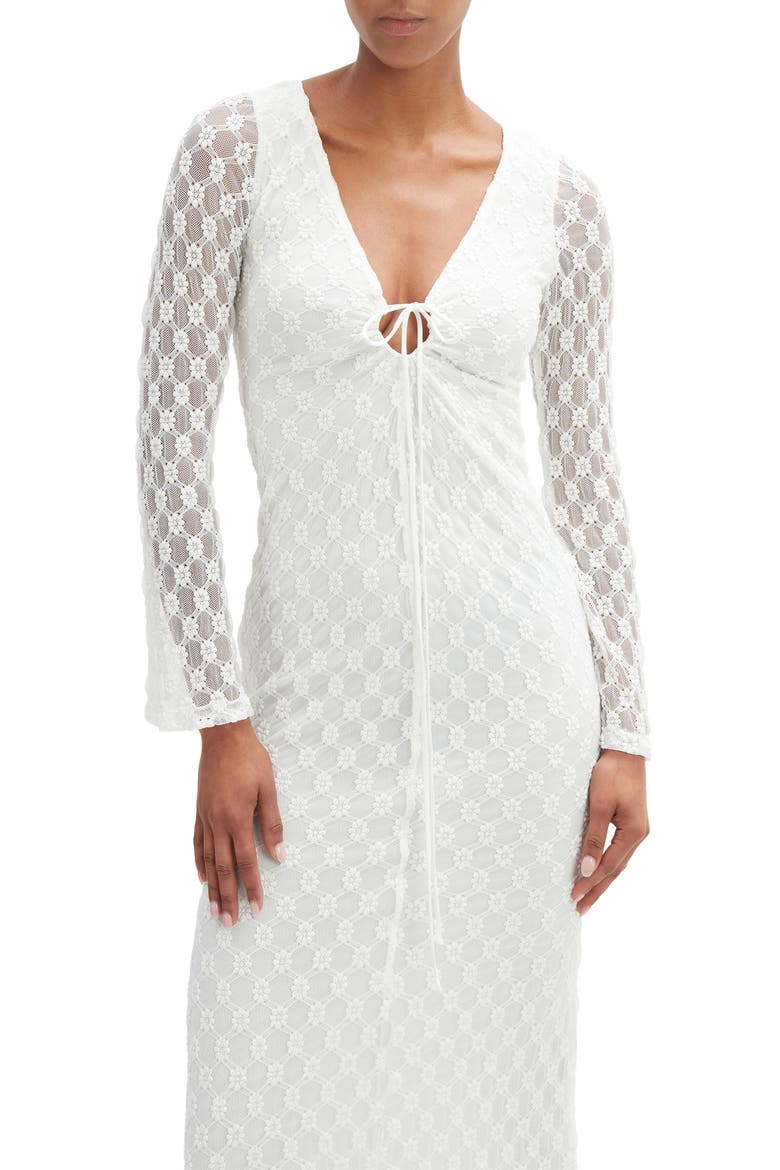 Talika Floral Mesh Long Sleeve Dress, Alternate, color, ORCHID WHITE