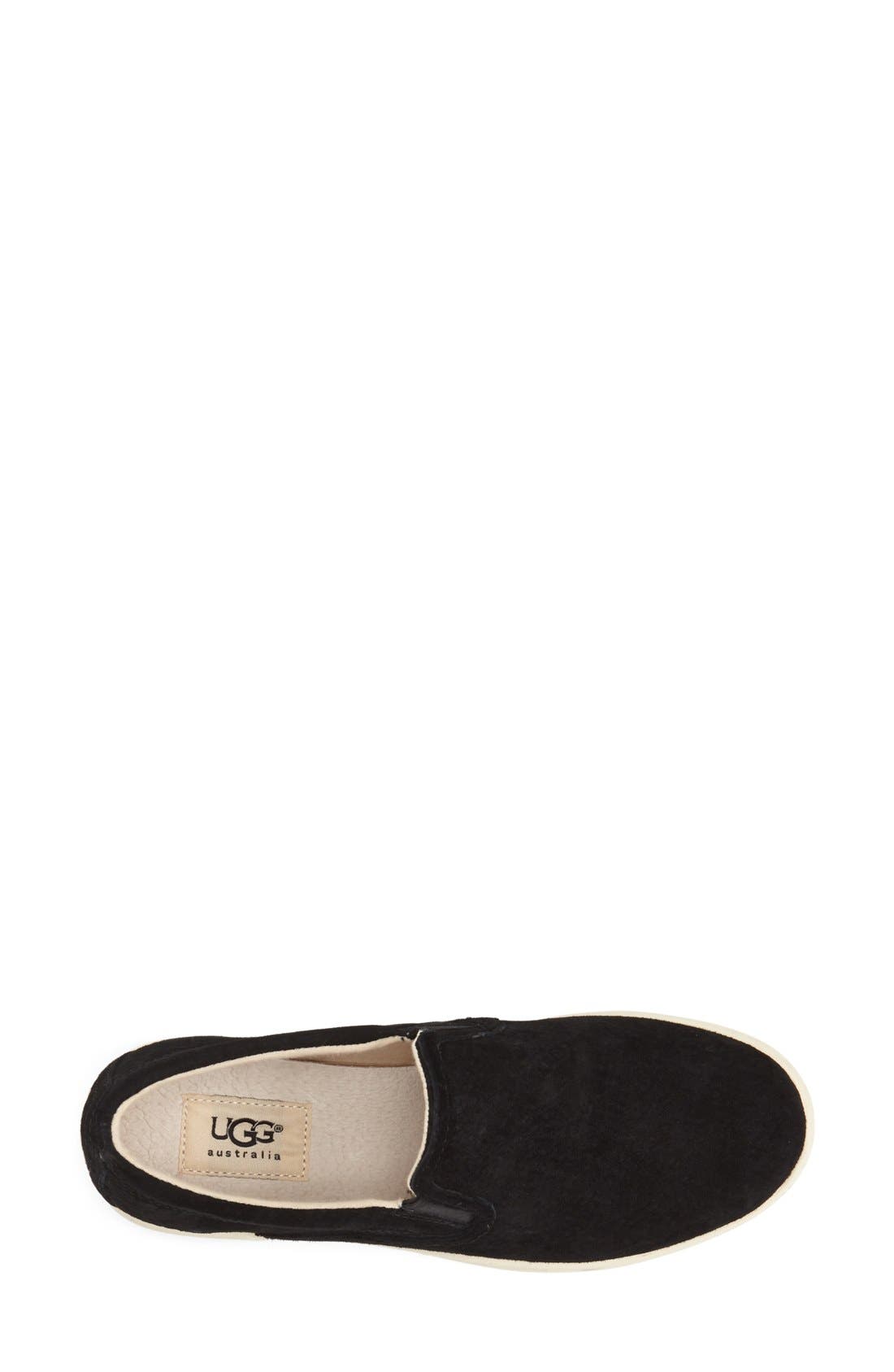 Fierce Water Resistant Suede Slip-On Sneaker (Nordstrom Exclusive Color), Alternate, color, BLACK