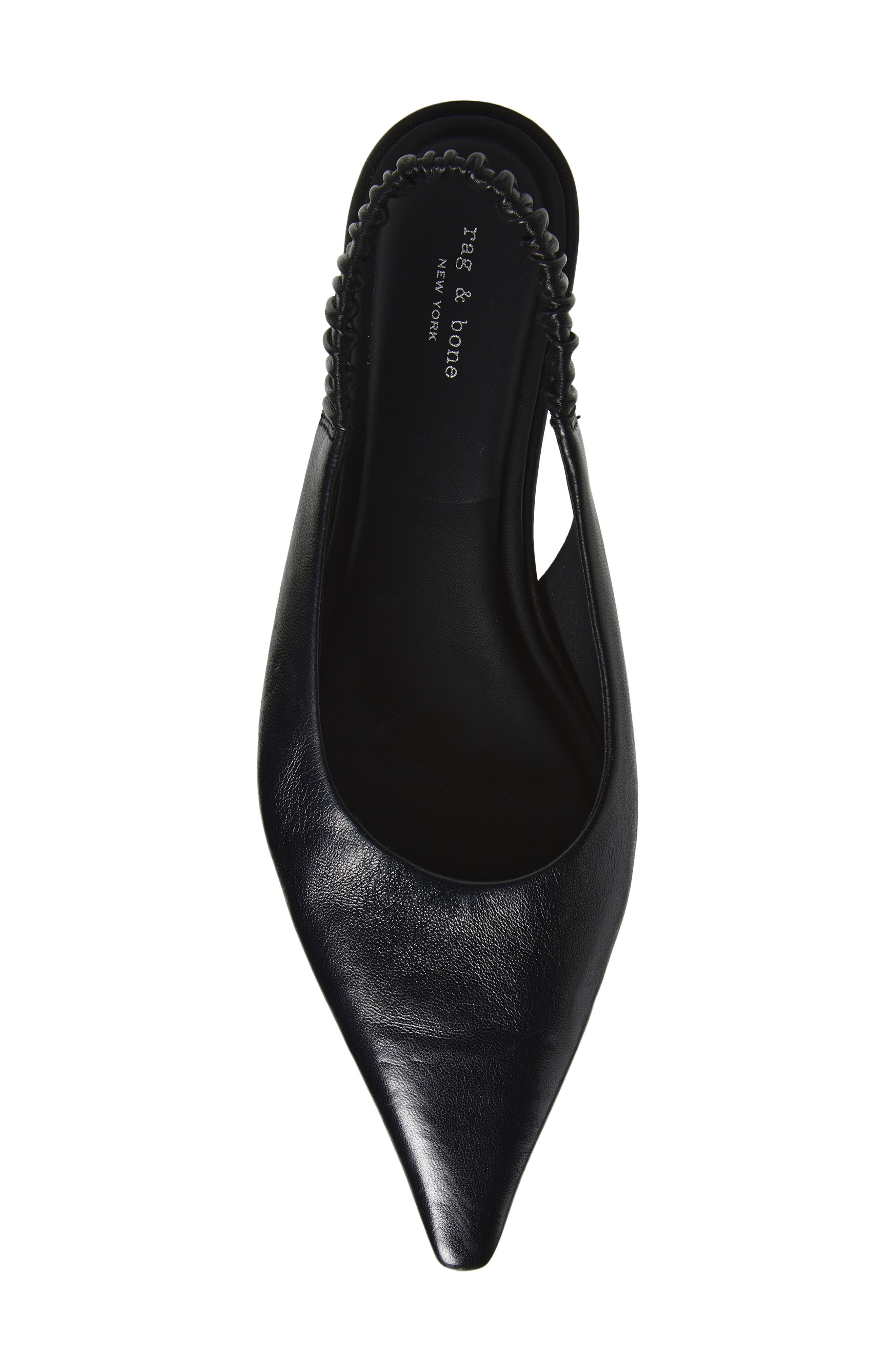 rag & bone Mercer Pointed Toe Slingback Flat, Alternate, color, Black