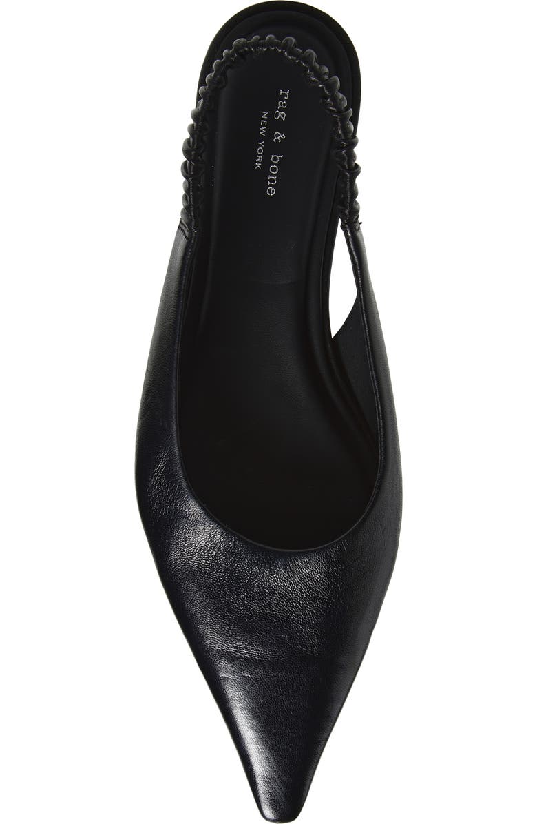 rag & bone Mercer Pointed Toe Slingback Flat, Alternate, color, Black