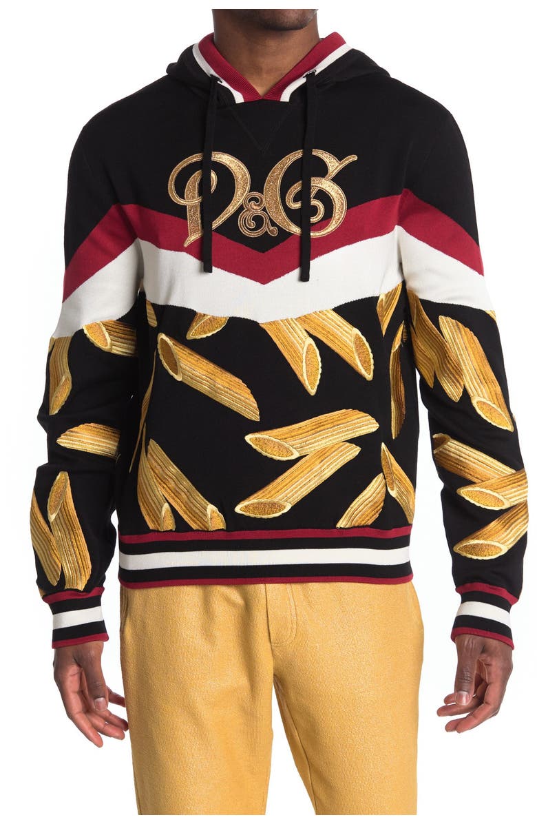 Dolce&Gabbana Pasta Hooded Sweatshirt, Main, color,