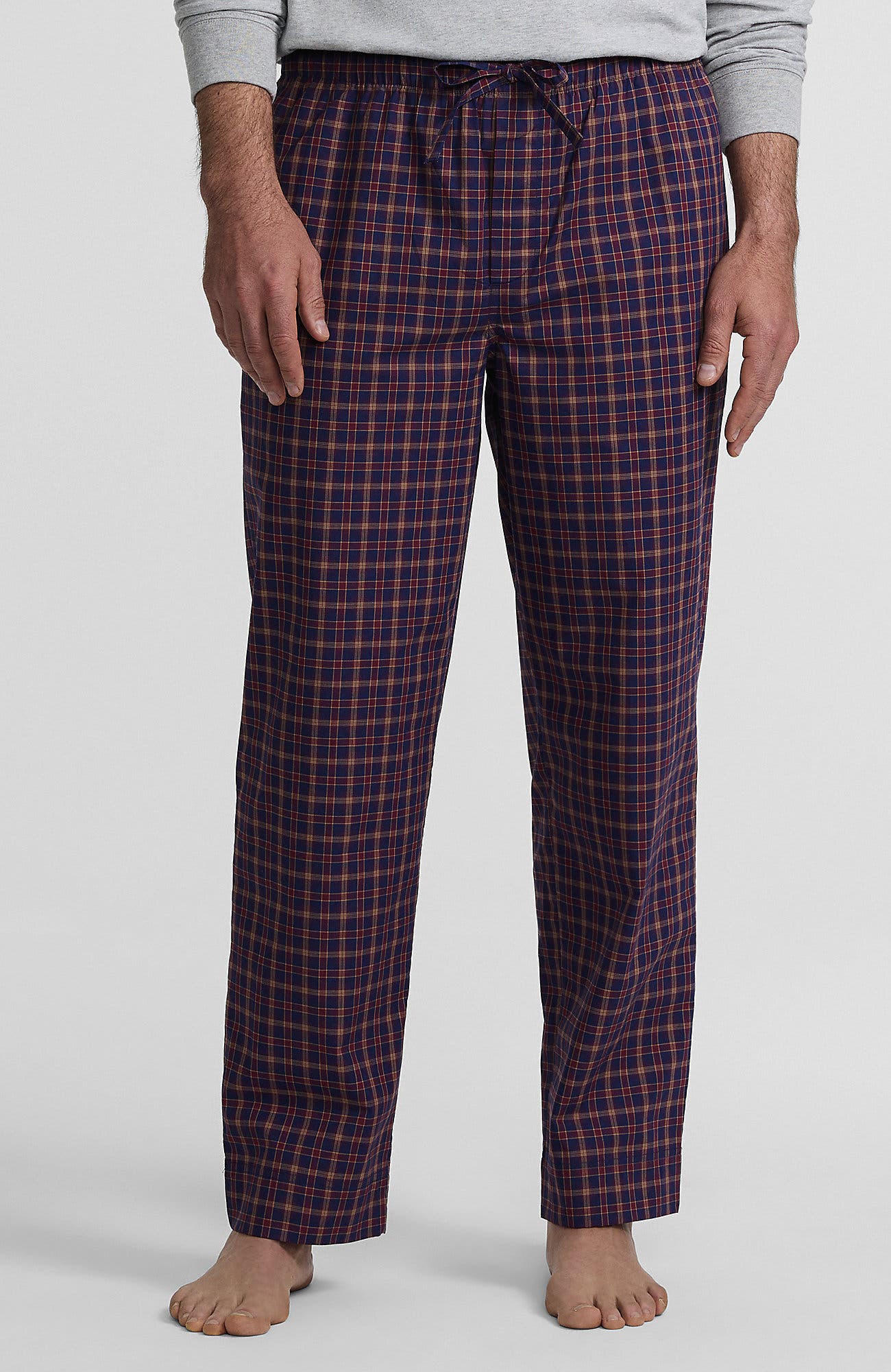 Rich Burgundy/Blue Plaid