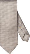 Eton Beige Geometric Print Silk Twill Tie
